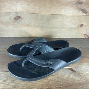 crocs classic womens size 10 shoes black slip on comfort thong sandals